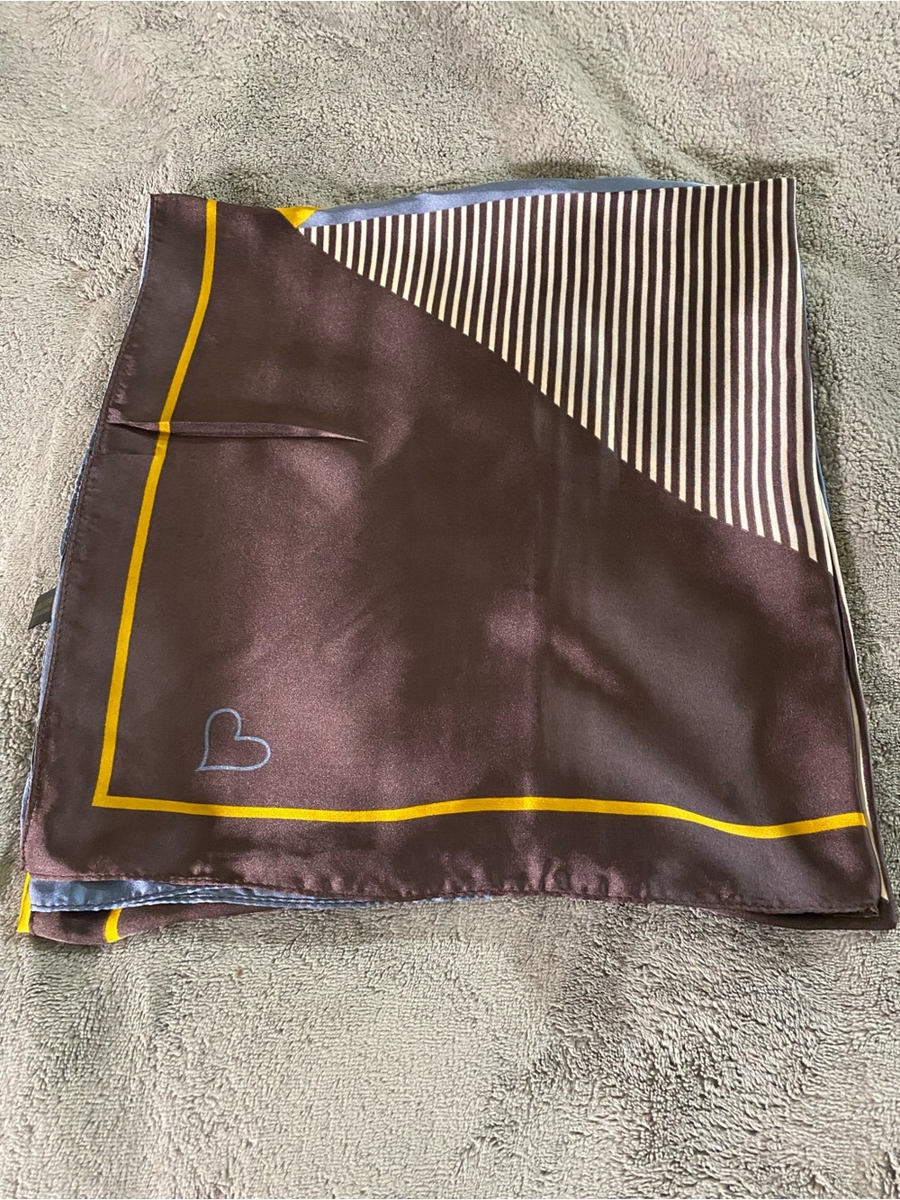 Scarf: Geometric Pattern Satin Scarf #180x90cm